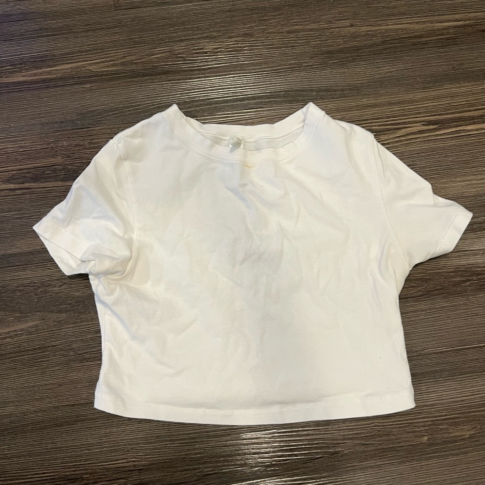 Skims Cotton Jersey Super Cropped T-Shirt